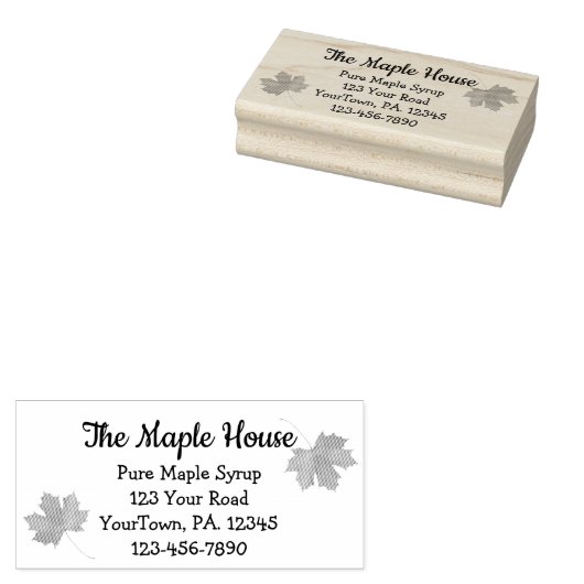 Aangepaste mapelbuisjes voor bedrijfsrubberen stem rubberstempel (Gestempeld)