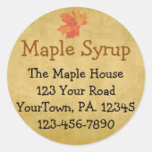 Aangepaste Maple Syrup Maple verliest zakelijke St Ronde Sticker (Voorkant)