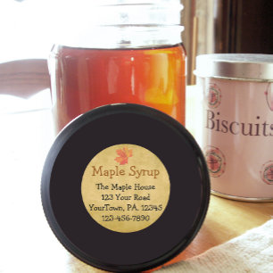 Aangepaste Maple Syrup Maple verliest zakelijke St Ronde Sticker