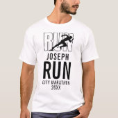 Aangepaste Marathon Support Crew Hardloper's Race T-shirt (Voorkant)