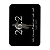 Aangepaste marathonloper 26.2 Keepasje Magneet (Verticaal)