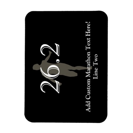 Aangepaste marathonloper 26.2 Keepasje Magneet (Verticaal)