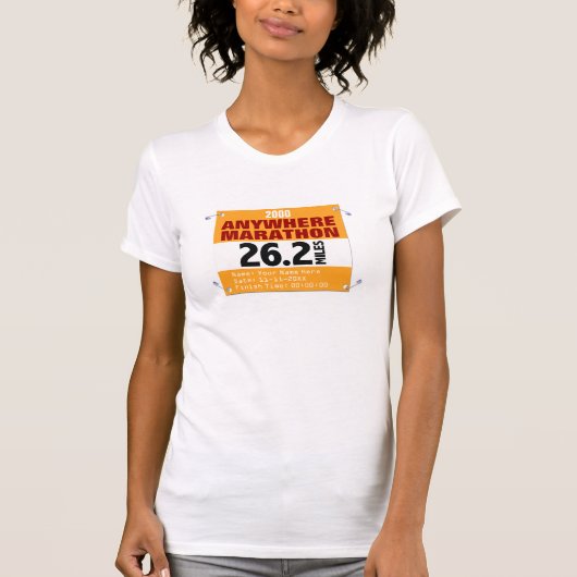 Aangepaste Marathonloper, 26,2 mijl T-shirt (Voorkant)