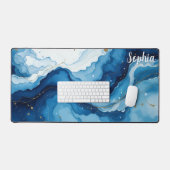 Aangepaste Marble Desk Mat: Gepersonaliseerde Gami Bureaumat (Keyboard & Muis)