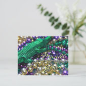 Aangepaste mardi Gras Alligator-partijkaarten Kaart (Staand voorkant)