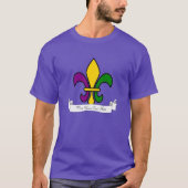 Aangepaste Mardi Gras fleur-de-lys T-shirt (Voorkant)