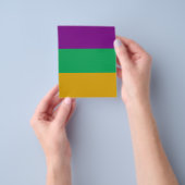 AANGEPASTE Mardi Gras Green & Paars Flyer (Hand)