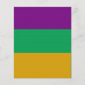 AANGEPASTE Mardi Gras Green & Paars Flyer (Voorkant)