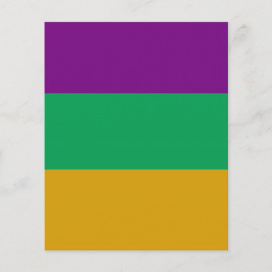 AANGEPASTE Mardi Gras Green & Paars Flyer (Voorkant)