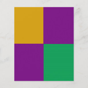 AANGEPASTE Mardi Gras Green & Paars Flyer