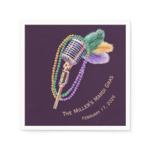 Aangepaste Mardi Gras Jazz Servetten