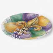 Aangepaste Mardi Gras Kleuren Papieren Bordje (Gekanteld)