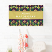 Aangepaste Mardi Gras Kleuren Spandoek (Insitu)
