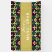 Aangepaste Mardi Gras Kleuren Spandoek (Verticaal)