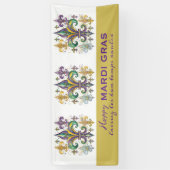 Aangepaste Mardi Gras Kleuren Spandoek (Verticaal)