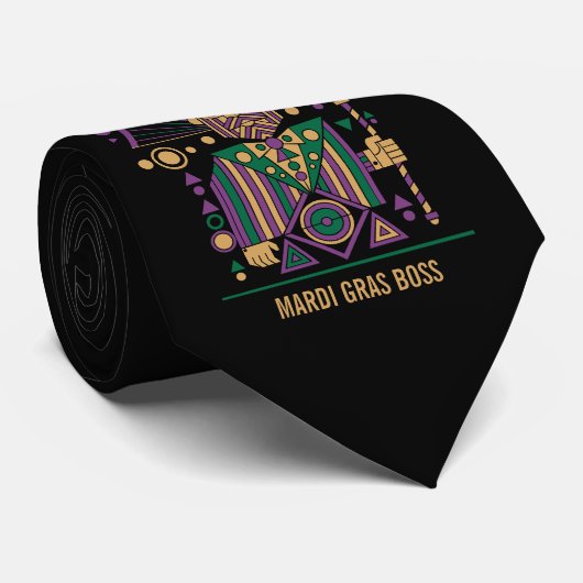 Aangepaste Mardi Gras Koning 2026 Stropdas (Opgerold)