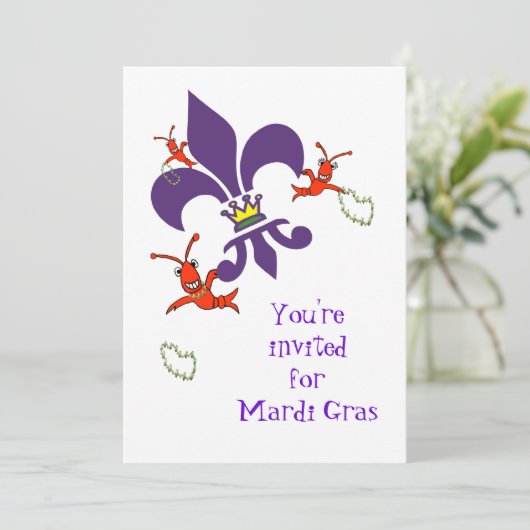 Aangepaste Mardi Gras Party Kaart (Staand voorkant)
