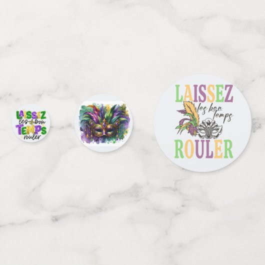 Aangepaste Mardi Gras tafel Confetti (Voorkanten)