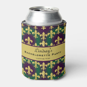 Aangepaste Mardi Gras vrijgezellenfeest Blikjeskoeler