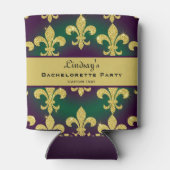 Aangepaste Mardi Gras vrijgezellenfeest Blikjeskoeler (Achterkant)