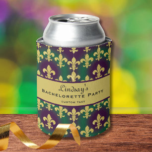 Aangepaste Mardi Gras vrijgezellenfeest Blikjeskoeler