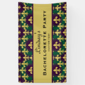 Aangepaste Mardi Gras vrijgezellenfeest Spandoek (Verticaal)