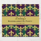 Aangepaste Mardi Gras vrijgezellenfeest Sparkling Wijnetiket (Enkel label)