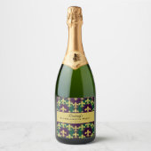 Aangepaste Mardi Gras vrijgezellenfeest Sparkling Wijnetiket (Voorkant)