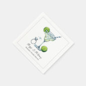 Aangepaste Margarita & Huwelijk Vrijgezellenfeest Servet (Hoek)