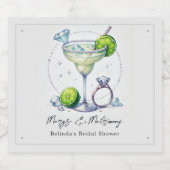 Aangepaste Margarita & Huwelijk Vrijgezellenfeest Sparkling Wijnetiket (Enkel label)