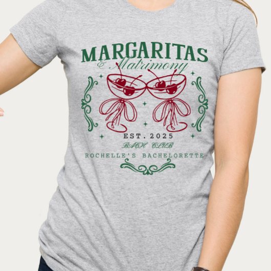 Aangepaste Margaritas en Huwelijk Vrijgezellenfees T-shirt
