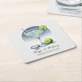 Aangepaste margarita's en huwelijksplechtigheid br kartonnen onderzetters (Schuin)