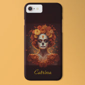 Aangepaste Marigold Catrina Día de los Muertos Case-Mate iPhone Case