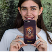 Aangepaste Marigold Catrina Día de los Muertos Case-Mate iPhone Case