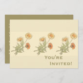 Aangepaste Marigold Floral Wedding Shower Kaart (Voorkant / Achterkant)