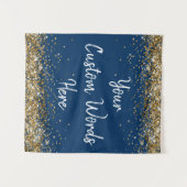 Aangepaste marine achtergrond verjaardagsfeest fot wandkleed (Voorkant (horizontaal))