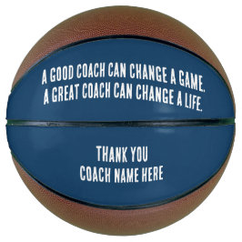 Aangepaste Marine Blauw Wit Dank u Coach Basketbal