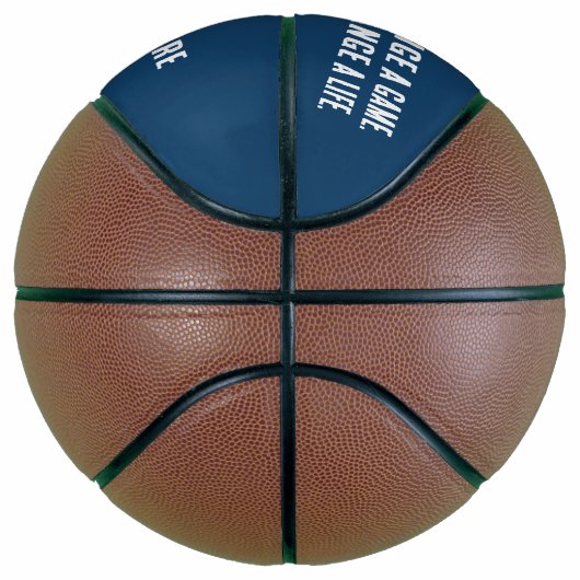 Aangepaste Marine Blauw Wit Dank u Coach Basketbal (Rechts)