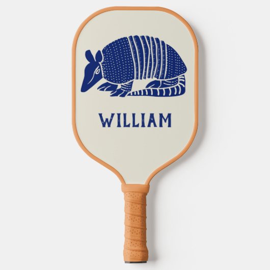 Aangepaste marine Blue Armadillo Pickleball Paddle (Voorkant)