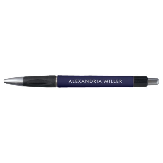 Aangepaste marine Blue en White Modern Pen (Voorkant)