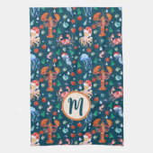 Aangepaste marine Blue Lobster Crustaceancore Holi Theedoek (Verticaal)