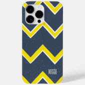 Aangepaste marine en gele moderne preppy Case-Mate iPhone case (Achterkant)