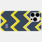 Aangepaste marine en gele moderne preppy Case-Mate iPhone case (Achterkant (horizontaal))