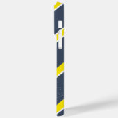 Aangepaste marine en gele moderne preppy Case-Mate iPhone case (Achterkant / Links)