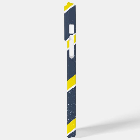 Aangepaste marine en gele moderne preppy Case-Mate iPhone case (Achterkant / Links)