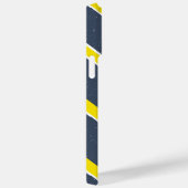 Aangepaste marine en gele moderne preppy Case-Mate iPhone case (Achterkant / Rechts)