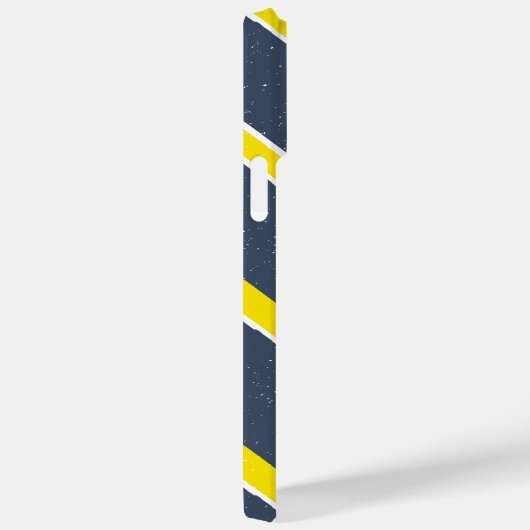 Aangepaste marine en gele moderne preppy Case-Mate iPhone case (Achterkant / Rechts)