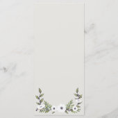 Aangepaste marine geschilderde anemonen bruiloft p programmakaart (Achterkant)