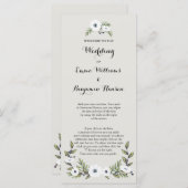 Aangepaste marine geschilderde anemonen bruiloft p programmakaart (Voorkant / Achterkant)