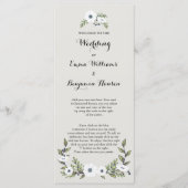 Aangepaste marine geschilderde anemonen bruiloft p programmakaart (Voorkant)